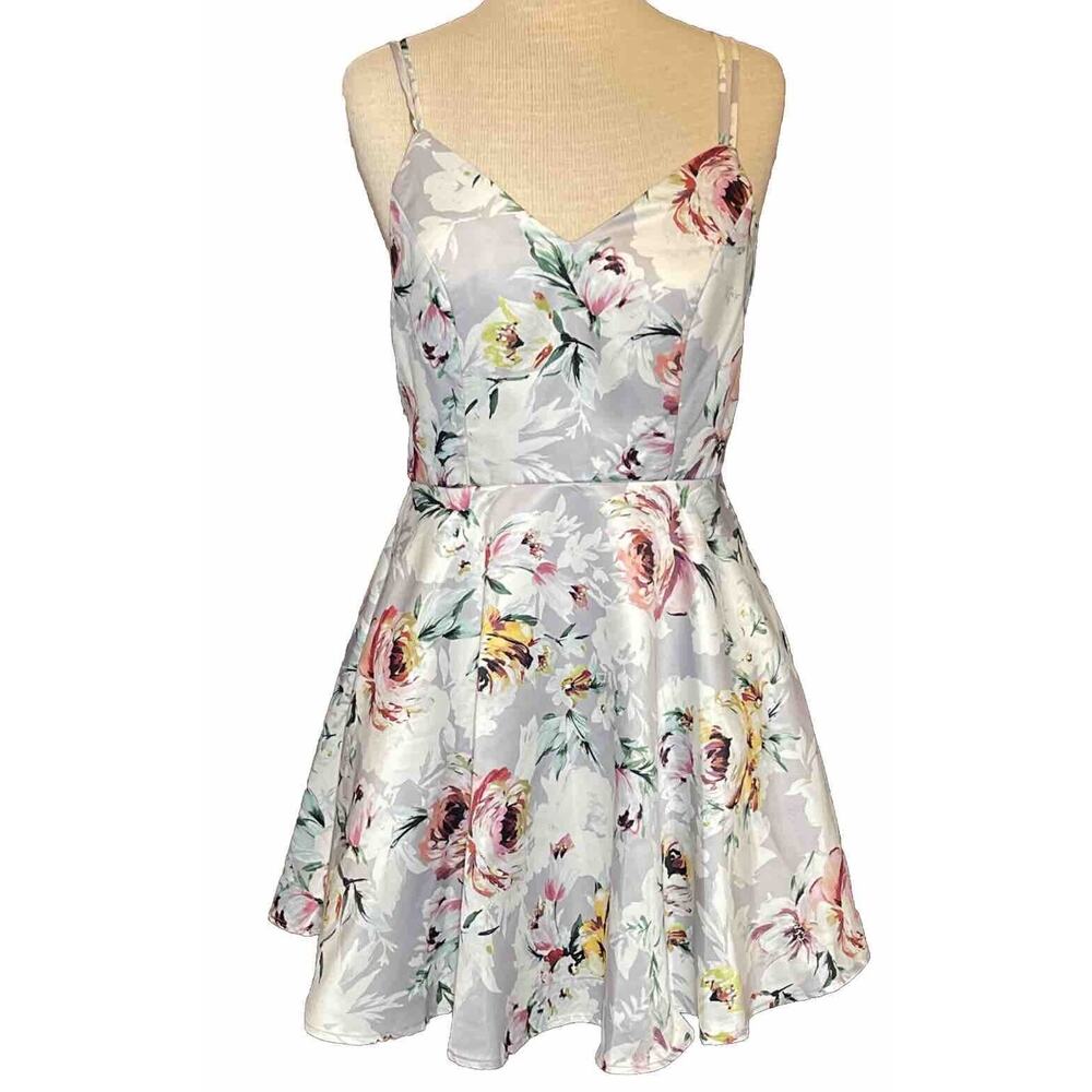 City Studio Women’s Junior Size 7 Dress Floral Polyester Mini